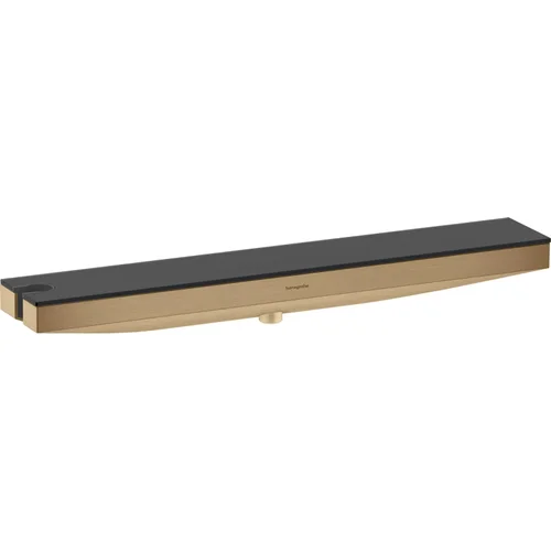 hansgrohe Rainfinity Wandanschluss Porter 500 mit Brausehalter links und Duschablage Brushed Bronze