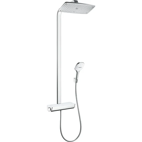 hansgrohe Raindance E Showerpipe 360 1jet EcoSmart mit Thermostat Weiß/Chrom
