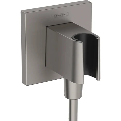 hansgrohe FixFit E Wandanschluss mit Brausehalter Brushed Black Chrome
