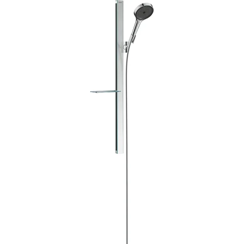 hansgrohe Rainfinity Brauseset 130 3jet mit Brausestange 90 cm und Ablage Chrom