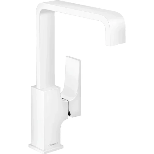 hansgrohe Metropol Einhebel-Waschtischmischer 230 mit Hebelgriff und Push-Open Ablaufgarnitur Mattweiß