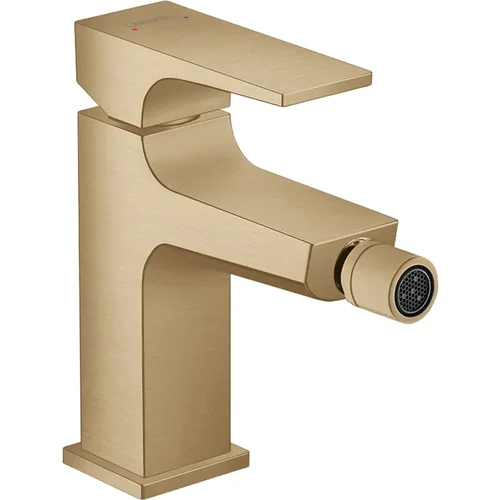 hansgrohe Metropol Einhebel-Bidetmischer mit Hebelgriff und Push-Open Ablaufgarnitur Brushed Bronze