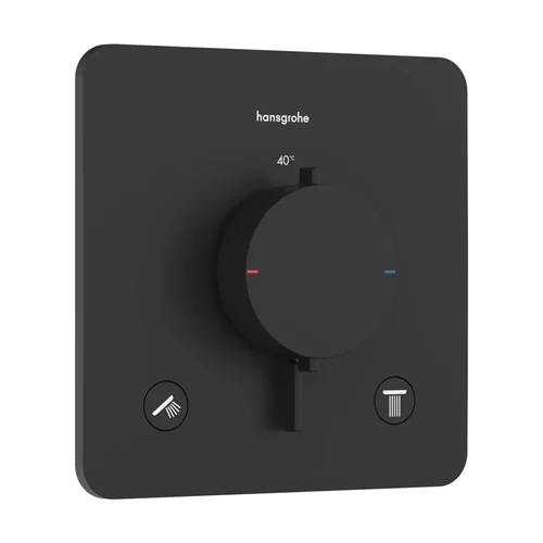 hansgrohe Ecostat Comfort Q Thermostat Unterputz für 2 Verbraucher Mattschwarz