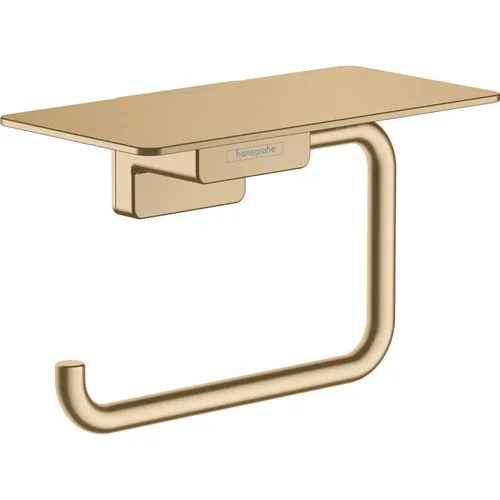 hansgrohe AddStoris Q Toilettenpapierhalter mit Ablage Brushed Bronze