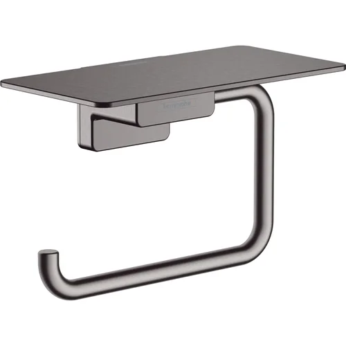 hansgrohe AddStoris Q Toilettenpapierhalter mit Ablage Brushed Black Chrome