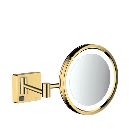 hansgrohe AddStoris Rasierspiegel mit LED Leuchte Polished Gold Optic