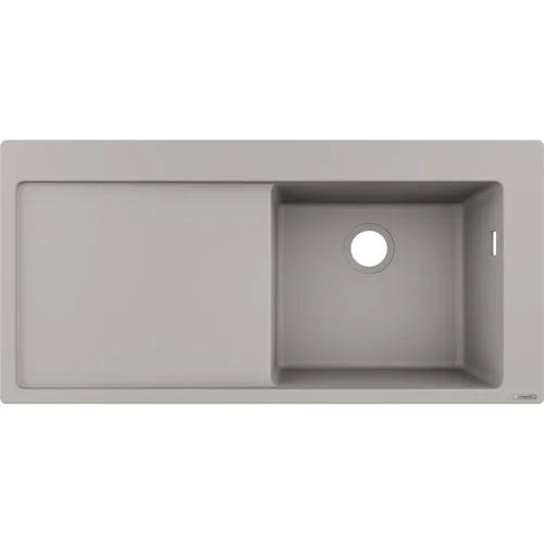 hansgrohe S51 S514-F450 Einbauspüle 450 mit Abtropffläche links Betongrau