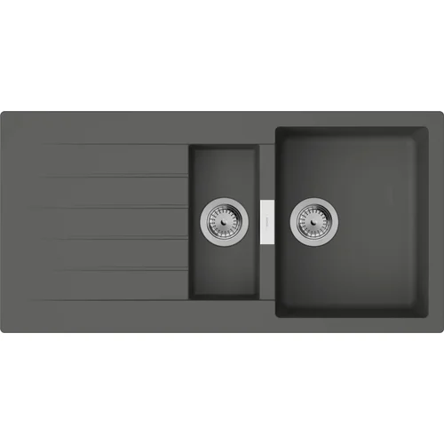 hansgrohe S52 S520-F530 Einbauspüle 345/160 mit Abtropffläche Steingrau