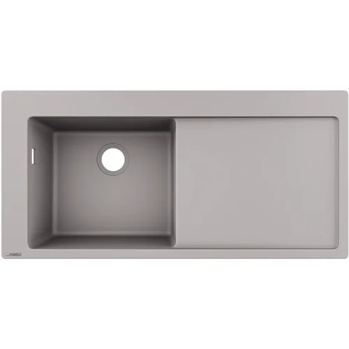 hansgrohe S51 S5110-F450 Einbauspüle 450 mit Abtropffläche rechts Betongrau