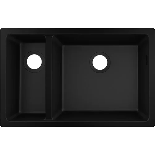hansgrohe S51 S510-U635 Unterbauspüle 180/450 Graphitschwarz