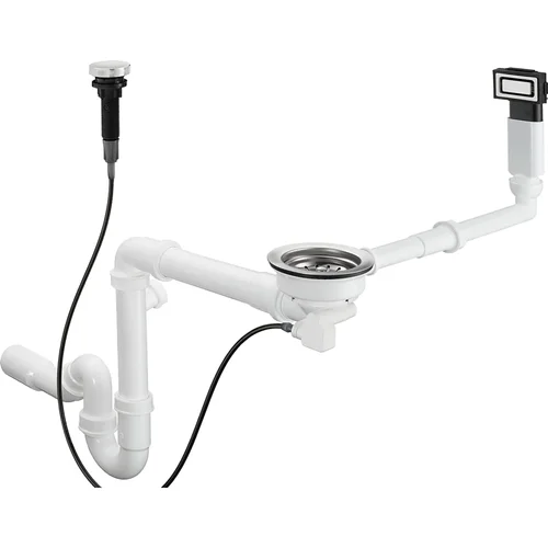 hansgrohe D14-11 Automatische Ab- und Überlaufgarnitur für Einzelbecken Edelstahl