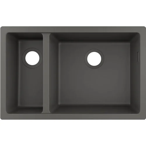 hansgrohe S51 S510-U635 Unterbauspüle 180/450 Steingrau