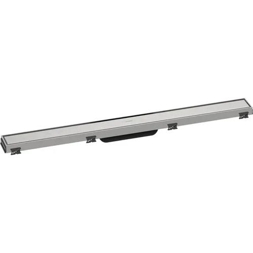 hansgrohe RainDrain Match Fertigset Duschrinne 800 mit höhenverstellbarem Rahmen Edelstahl gebürstet