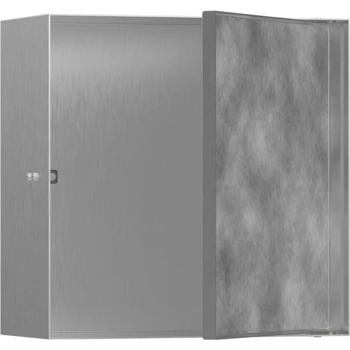 hansgrohe XtraStoris Rock Wandnische mit befliesbarer Tür 300/300/140 Edelstahl gebürstet
