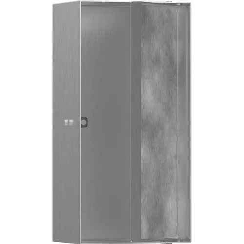 hansgrohe XtraStoris Rock Wandnische mit befliesbarer Tür 300/150/100 Edelstahl gebürstet