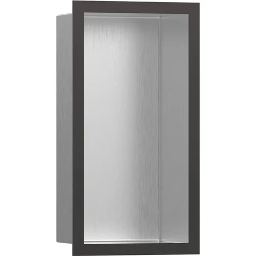 hansgrohe XtraStoris Individual Wandnische Edelstahl gebürstet mit Designrahmen 300/150/100 Brushed Black Chrome