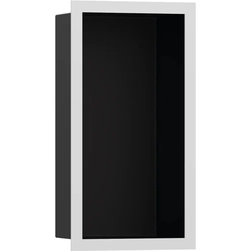 hansgrohe XtraStoris Individual Wandnische Mattschwarz mit Designrahmen 300/150/100 Mattweiß