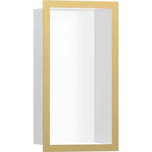 hansgrohe XtraStoris Individual Wandnische Mattschwarz mit Designrahmen 300/150/100 Polished Gold Optic