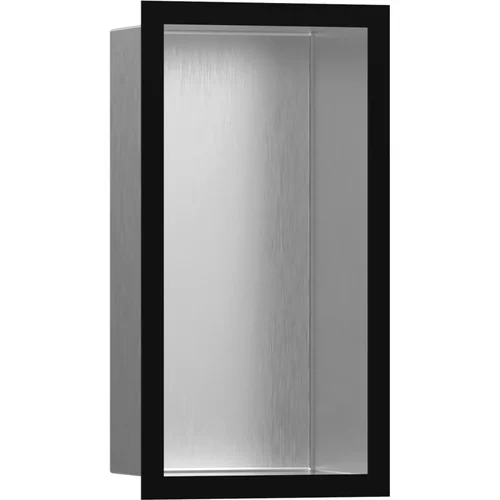 hansgrohe XtraStoris Individual Wandnische Edelstahl gebürstet mit Designrahmen 300/150/100 Mattschwarz