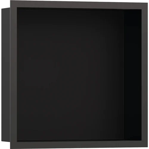 hansgrohe XtraStoris Individual Wandnische Mattschwarz mit Designrahmen 300/300/100 Brushed Black Chrome