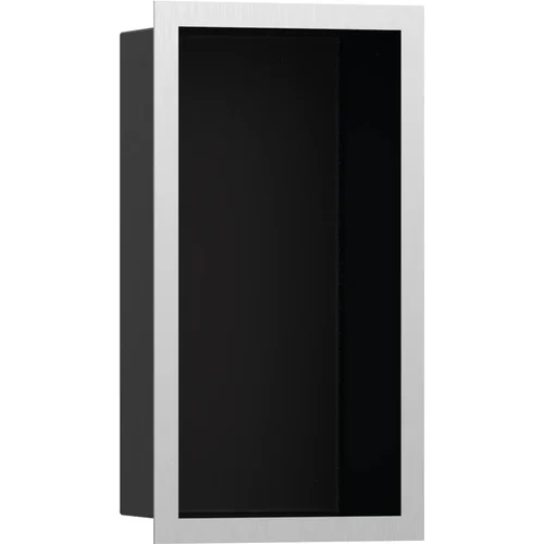 hansgrohe XtraStoris Individual Wandnische Mattschwarz mit Designrahmen 300/150/100 Edelstahl gebürstet