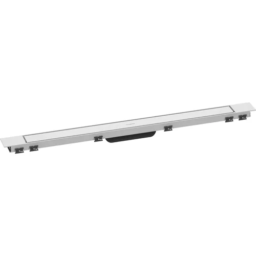hansgrohe RainDrain Match Plus Fertigset Duschrinne 900 mit höhenverstellbarem Rahmen Mattweiß