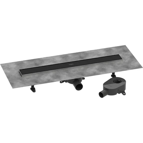 hansgrohe RainDrain Go Komplettset Duschrinne 700 rückseitig befliesbar für Standard-/flache Installation Mattschwarz