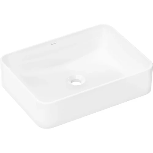 hansgrohe Xuniva Q Aufsatzwaschtisch 550/400 ohne Hahnloch und Überlauf Weiß