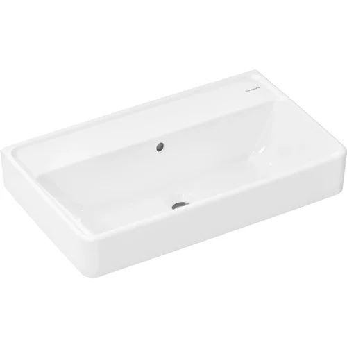 hansgrohe Xanuia Q Waschtisch Compact 650/390 ohne Hahnloch mit Überlauf, SmartClean Weiß