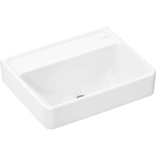 hansgrohe Xanuia Q Handwaschbecken 500/390 ohne Hahnloch und Überlauf, SmartClean Weiß