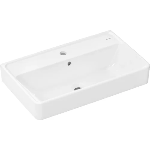 hansgrohe Xanuia Q Waschtisch Compact 650/390 mit Hahnloch und Überlauf Weiß