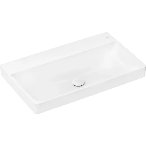 hansgrohe Xelu Q Aufsatzwaschtisch geschliffen 800/480 ohne Hahnloch und Überlauf, SmartClean Weiß