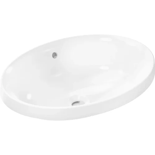hansgrohe Xuniva D Einbauwaschtisch 550/400 ohne Hahnloch mit Überlauf Weiß
