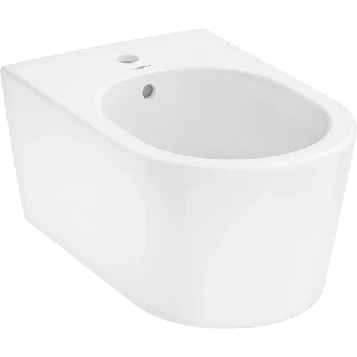 hansgrohe EluPura S Wand Bidet 540 mit Hahnloch und Überlauf, HygieneEffect