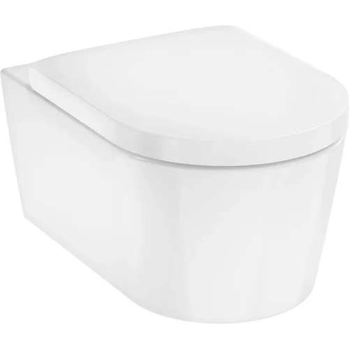 hansgrohe EluPura S Wand WC Set AquaHelix Flush, HygieneEffect mit WC-Sitz mit SoftClose und QuickRelease Weiß