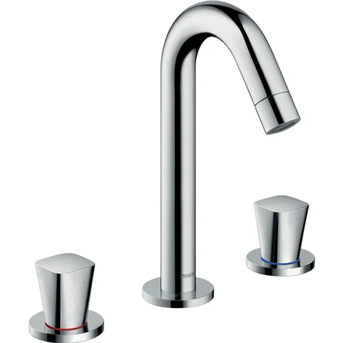 hansgrohe Logis 3-Loch Waschtischarmatur 150 mit Zugstangen-Ablaufgarnitur Chrom