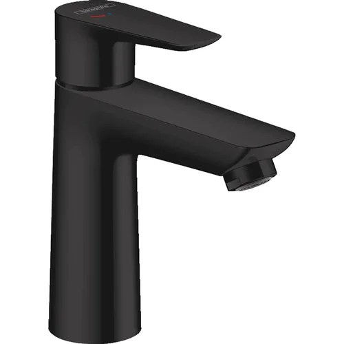 hansgrohe Talis E Einhebel-Waschtischmischer 110 CoolStart mit Zugstangen-Ablaufgarnitur Mattschwarz