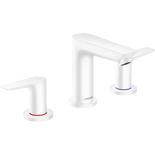 hansgrohe Talis E 3-Loch Waschtischarmatur mit Zugstangen-Ablaufgarnitur Mattweiß
