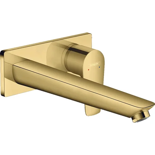 hansgrohe Talis E Einhebel-Waschtischmischer Unterputz für Wandmontage mit Auslauf 22,5 cm Polished Gold Optic