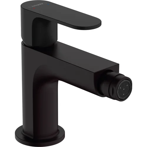 hansgrohe Rebris S Einhebel-Bidetmischer mit Metall Zugstangen-Ablaufgarnitur Mattschwarz