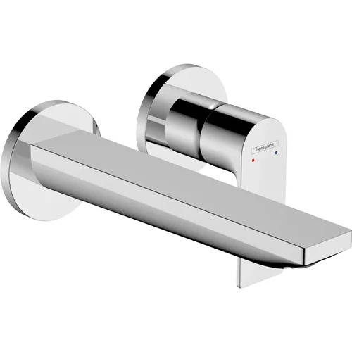 hansgrohe Rebris E Einhebel-Waschtischmischer Unterputz für Wandmontage mit Auslauf 20 cm Chrom