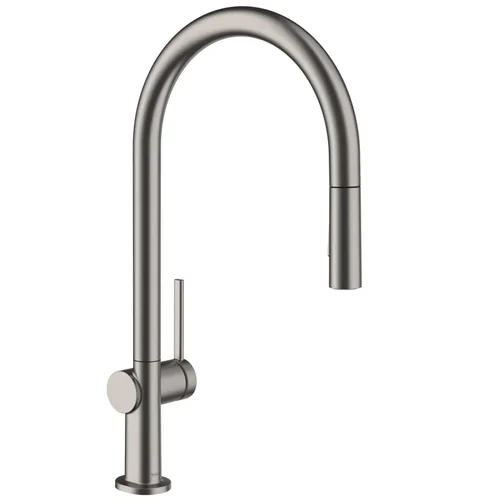hansgrohe Talis M54 Einhebel-Küchenmischer 210, EcoSmart, Ausziehbrause, 2jet Brushed Black Chrome