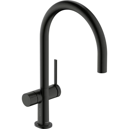 hansgrohe Talis M54 Einhebel-Küchenmischer 220, Geräteabsperrventil, 1jet Brushed Black Chrome