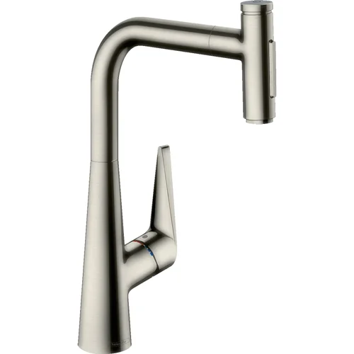 hansgrohe Talis Select M51 Einhebel-Küchenmischer 300, Ausziehbrause, 2jet, sBox Edelstahl Finish