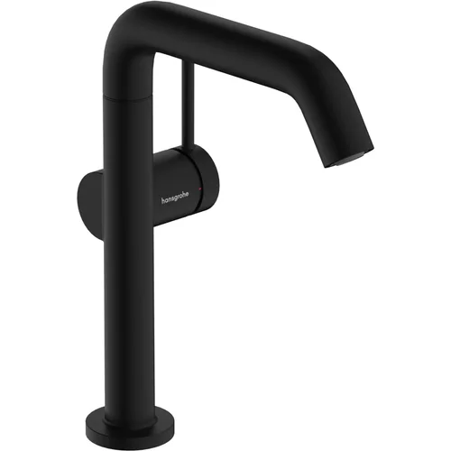 hansgrohe Tecturis S Einhebel-Waschtischmischer 210 Fine CoolStart EcoSmart+ mit Schwenkauslauf und Push-Open Ablaufgarnitur Mattschwarz