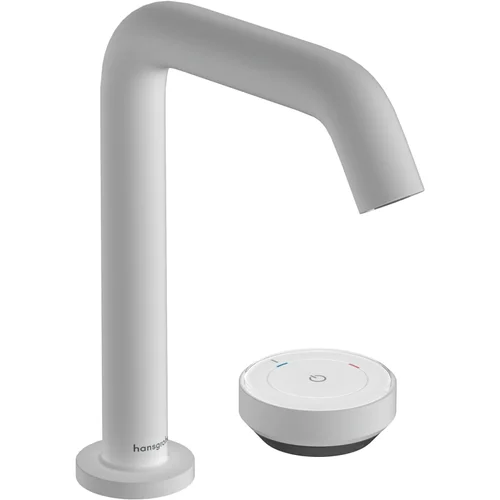 hansgrohe Tecturis S 2-Loch Waschtischmischer 150 CoolStart EcoSmart+ mit Ablaufgarnitur Mattweiß
