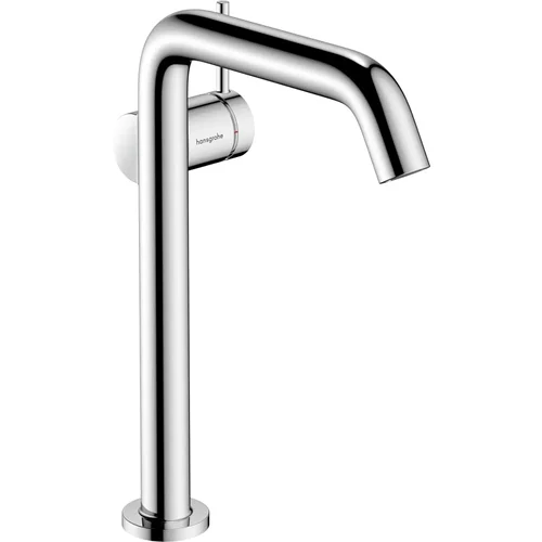 hansgrohe Tecturis S Einhebel-Waschtischmischer 240 Fine CoolStart EcoSmart+ für Aufsatzwaschtische mit Push-Open Ablaufgarnitur Brushed Black Chrome