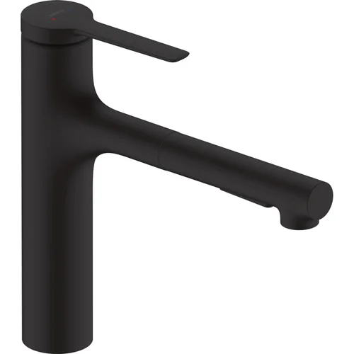 hansgrohe Zesis M33 Einhebel-Küchenmischer 160, Ausziehbrause, 2jet, sBox lite Mattschwarz