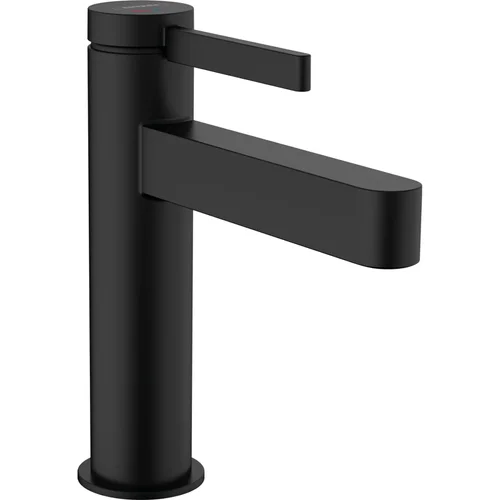 hansgrohe Finoris Einhebel-Waschtischmischer 110 CoolStart mit Push-Open Ablaufgarnitur Mattschwarz