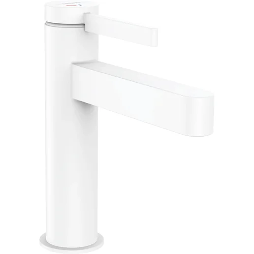 hansgrohe Finoris Einhebel-Waschtischmischer 110 CoolStart mit Push-Open Ablaufgarnitur Mattweiß